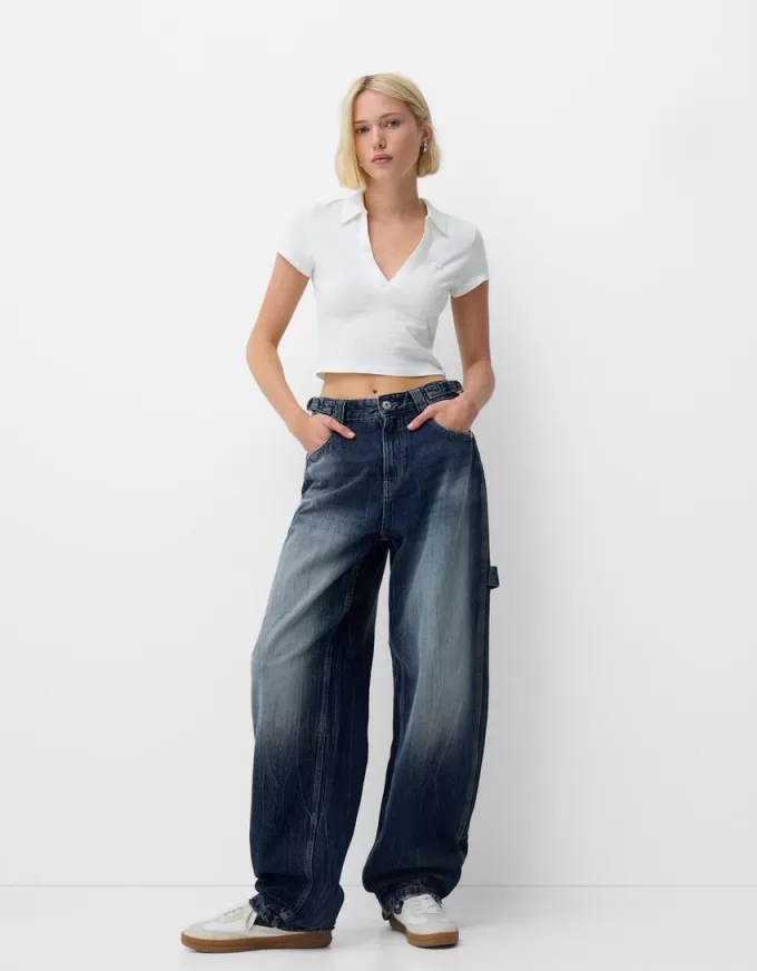 Justerbara carpenter-jeans med ballongpassform Justerbara carpenter-jeans med ballongpassform