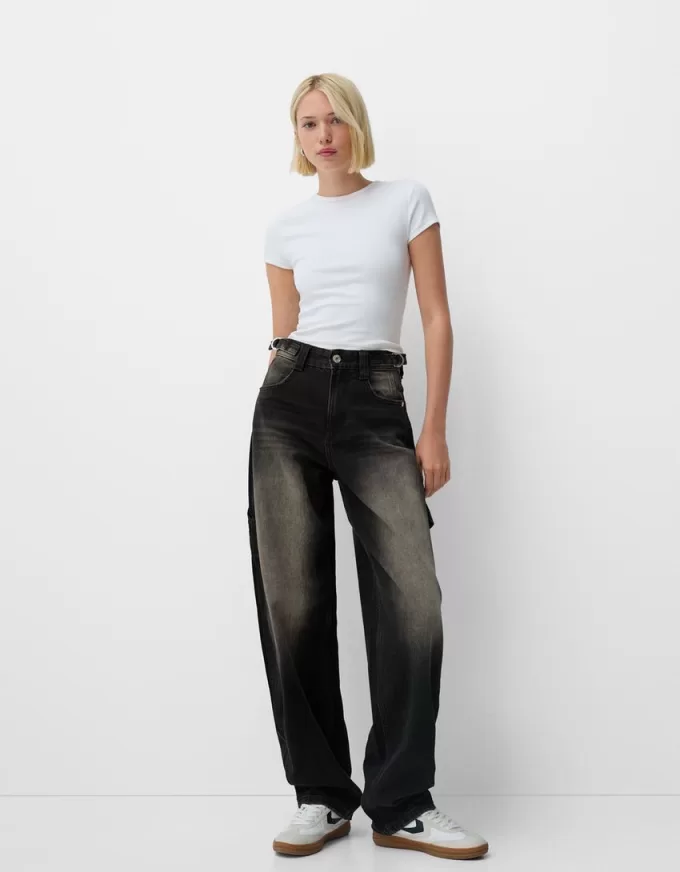 Justerbara carpenter-jeans med ballongpassform Justerbara carpenter-jeans med ballongpassform