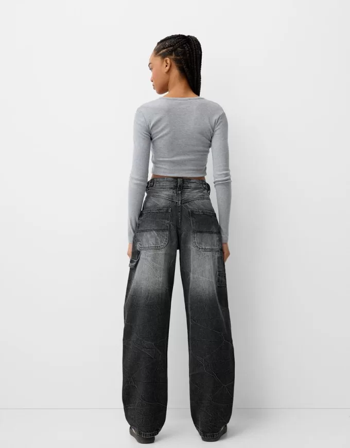 Justerbara carpenter-jeans med ballongpassform