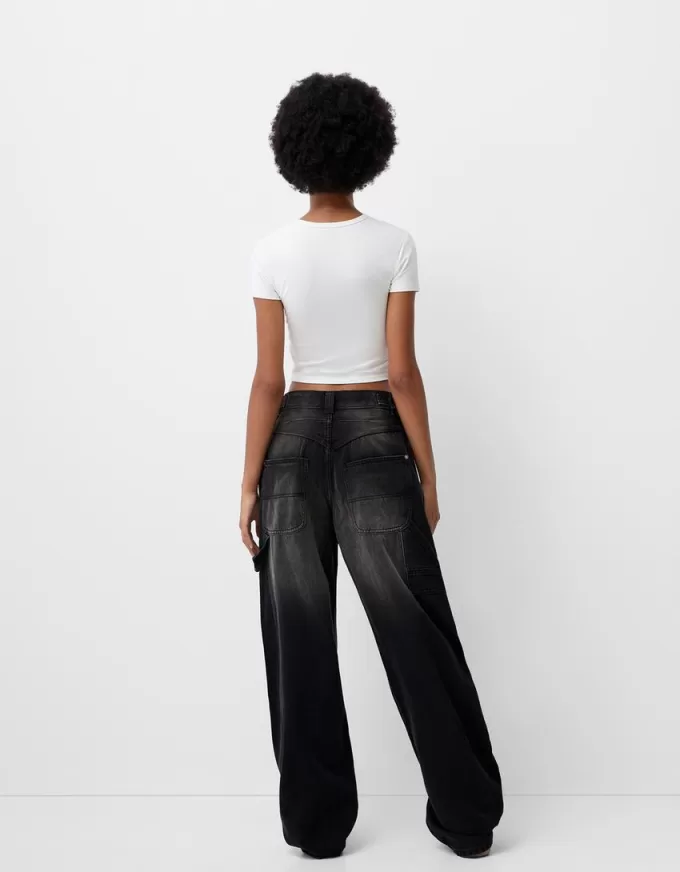 Justerbara carpenter-jeans med ballongpassform Justerbara carpenter-jeans med ballongpassform