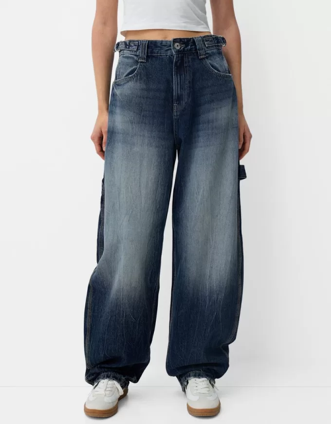 Justerbara carpenter-jeans med ballongpassform Justerbara carpenter-jeans med ballongpassform