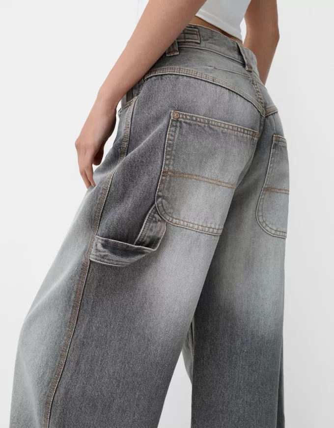 Justerbara carpenter-jeans med ballongpassform Justerbara carpenter-jeans med ballongpassform