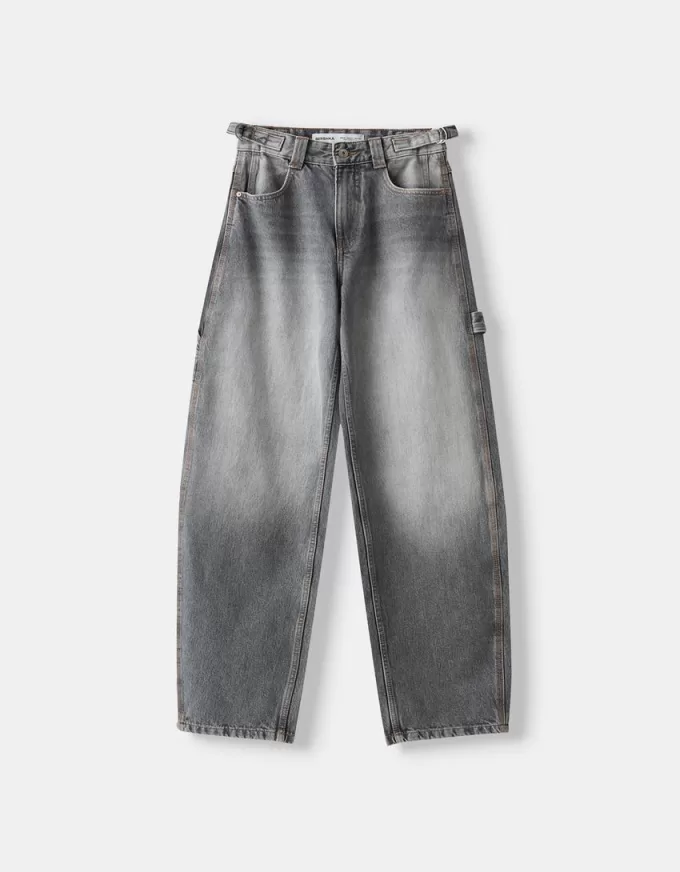 Justerbara carpenter-jeans med ballongpassform Justerbara carpenter-jeans med ballongpassform