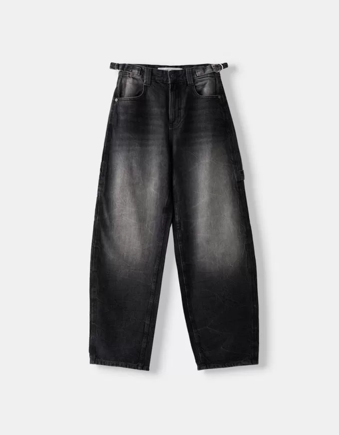Justerbara carpenter-jeans med ballongpassform