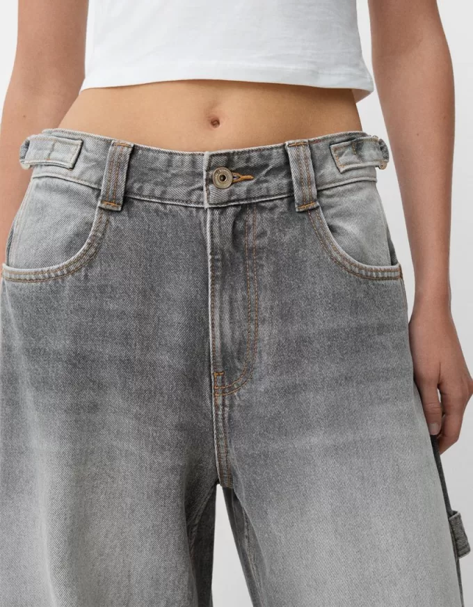 Justerbara carpenter-jeans med ballongpassform Justerbara carpenter-jeans med ballongpassform