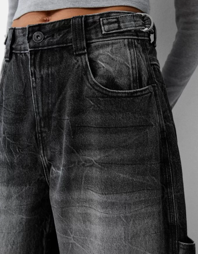 Justerbara carpenter-jeans med ballongpassform
