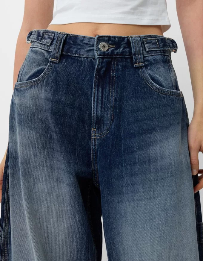 Justerbara carpenter-jeans med ballongpassform Justerbara carpenter-jeans med ballongpassform
