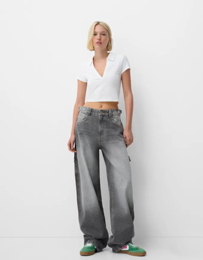 Justerbara carpenter-jeans med ballongpassform Justerbara carpenter-jeans med ballongpassform