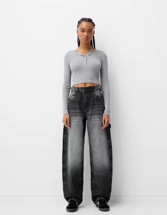 Justerbara carpenter-jeans med ballongpassform