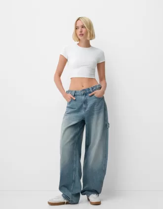 Justerbara carpenter-jeans med ballongpassform