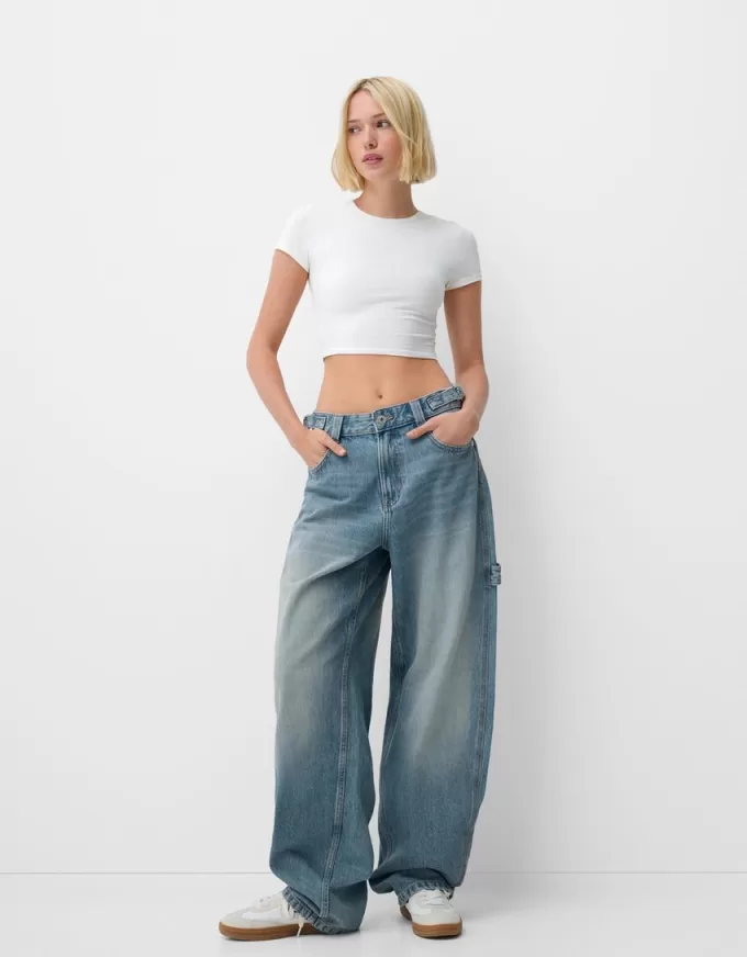 Justerbara carpenter-jeans med ballongpassform