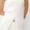 Kabelstickad bandeau topp