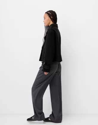 Kort mjuk trenchcoat