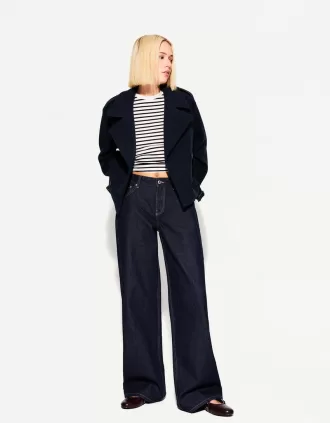 Kort mjuk trenchcoat