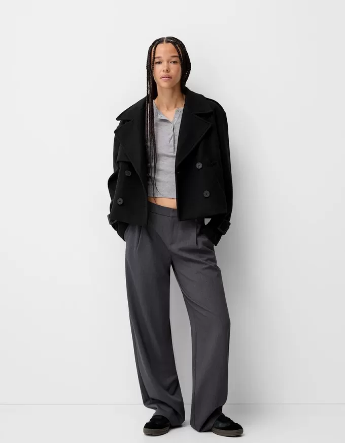 Kort mjuk trenchcoat Kort mjuk trenchcoat