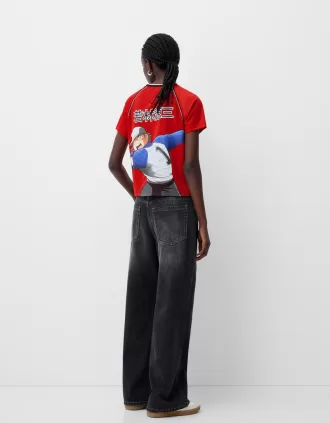 Kortärmad Captain Tsubasa sportig T-shirt