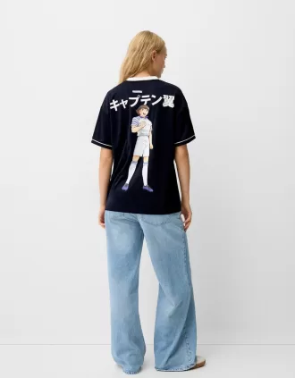Kortärmad Captain Tsubasa sportig T-shirt