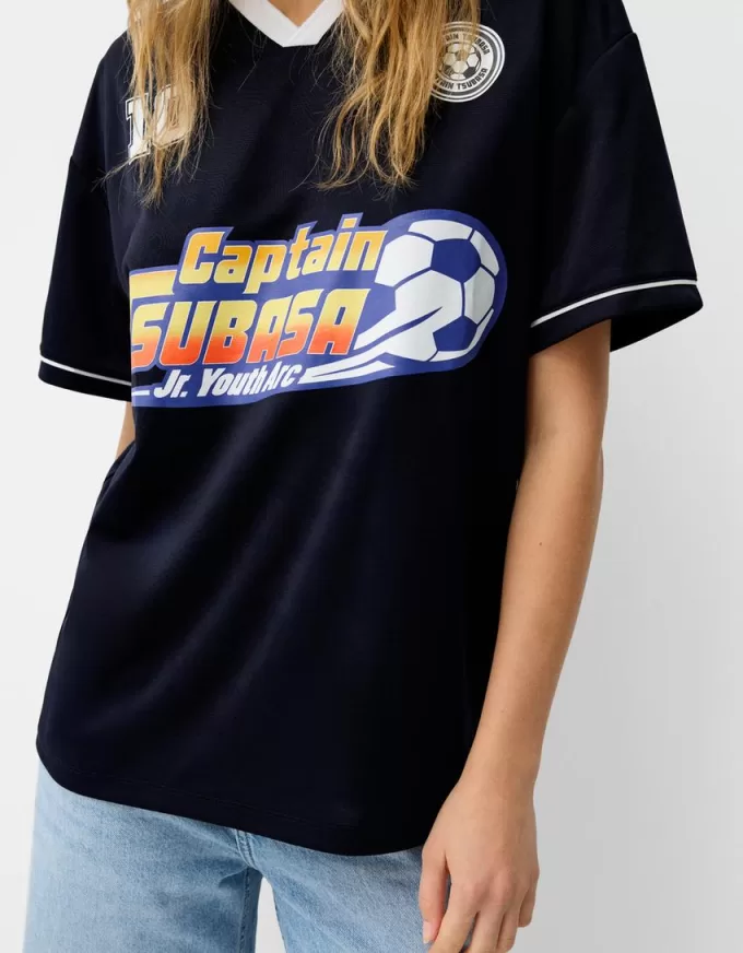 Kortärmad Captain Tsubasa sportig T-shirt Kortärmad Captain Tsubasa sportig T-shirt