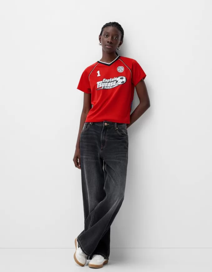 Kortärmad Captain Tsubasa sportig T-shirt Kortärmad Captain Tsubasa sportig T-shirt