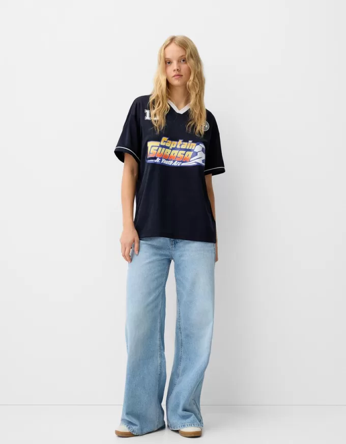 Kortärmad Captain Tsubasa sportig T-shirt Kortärmad Captain Tsubasa sportig T-shirt