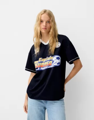 Kortärmad Captain Tsubasa sportig T-shirt