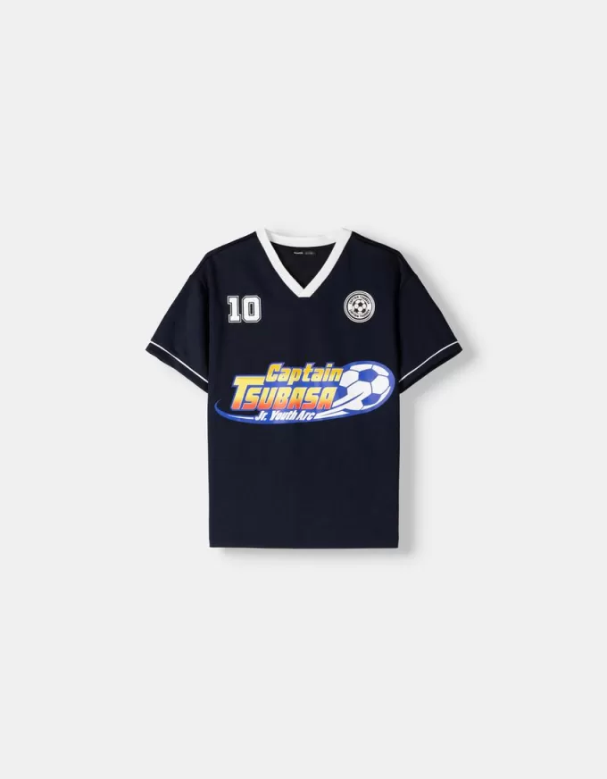 Kortärmad Captain Tsubasa sportig T-shirt Kortärmad Captain Tsubasa sportig T-shirt
