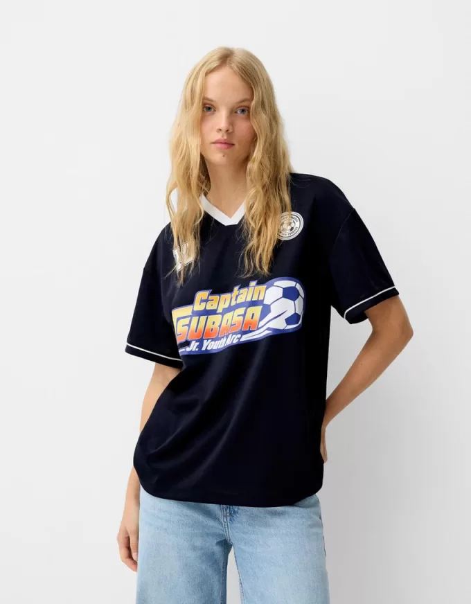Kortärmad Captain Tsubasa sportig T-shirt Kortärmad Captain Tsubasa sportig T-shirt
