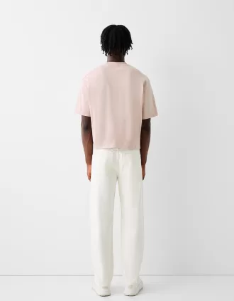 Kortärmad T-shirt i boxy passform