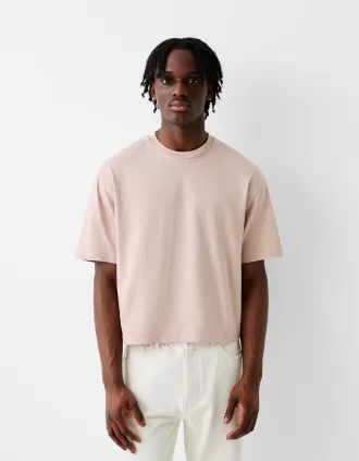 Kortärmad T-shirt i boxy passform