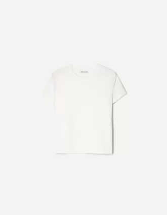 Kortärmad T-shirt i kraftig bomull