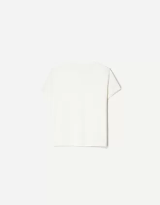 Kortärmad T-shirt i kraftig bomull