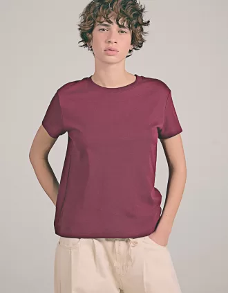 Kortärmad T-shirt i kraftig bomull