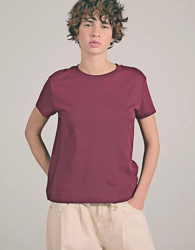 Kortärmad T-shirt i kraftig bomull Kortärmad T-shirt i kraftig bomull
