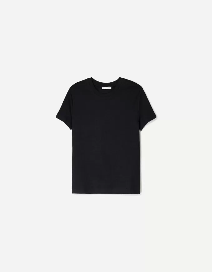 Kortärmad T-shirt i kraftig bomull Kortärmad T-shirt i kraftig bomull