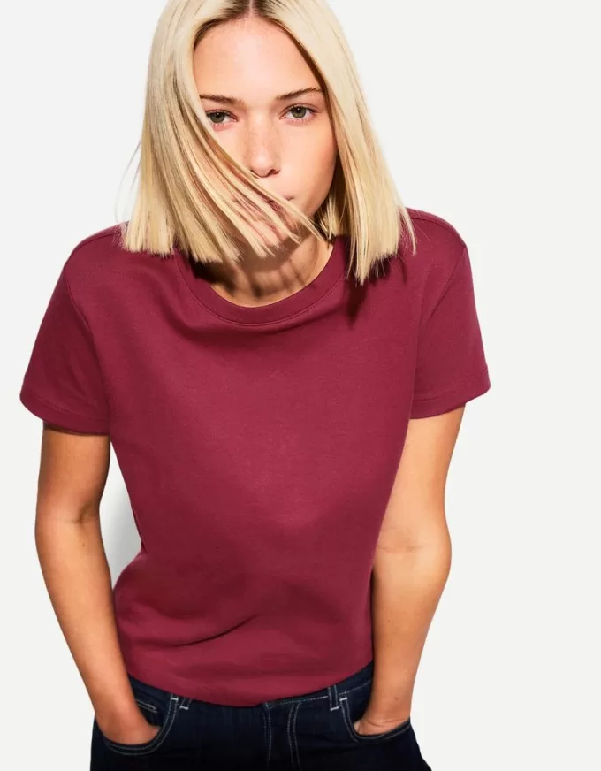 Kortärmad T-shirt i kraftig bomull Kortärmad T-shirt i kraftig bomull