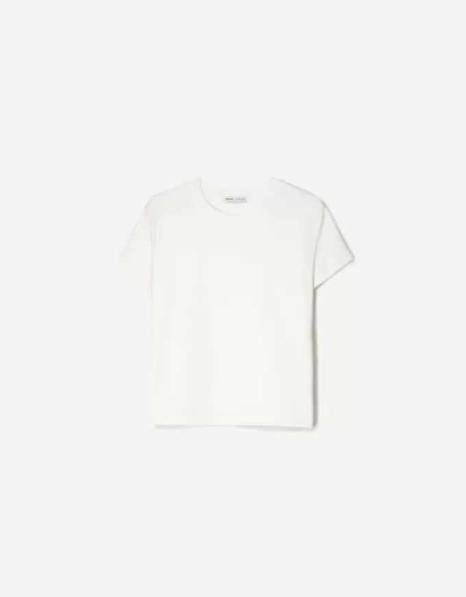 Kortärmad T-shirt i kraftig bomull Kortärmad T-shirt i kraftig bomull