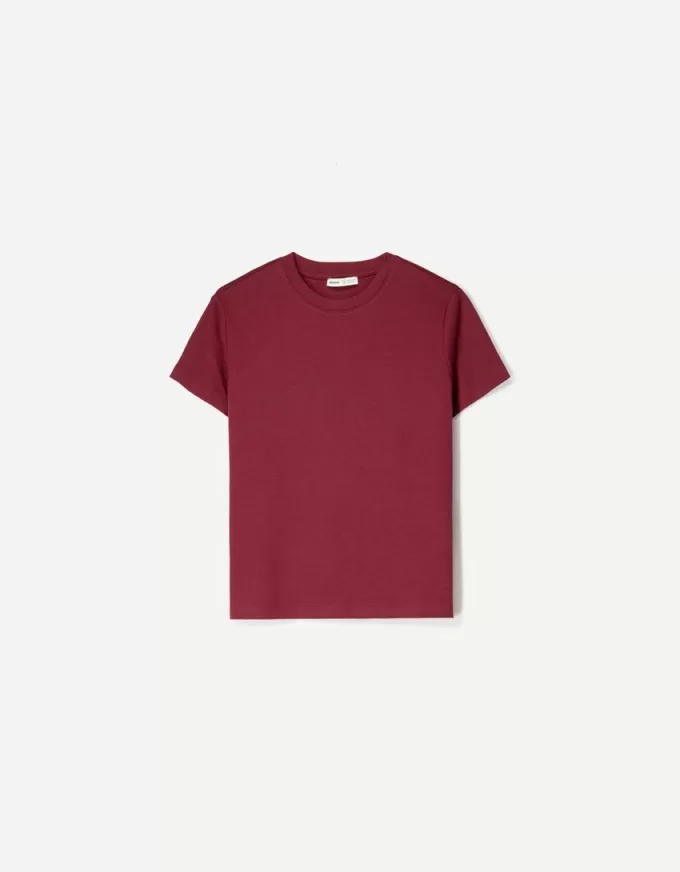 Kortärmad T-shirt i kraftig bomull Kortärmad T-shirt i kraftig bomull
