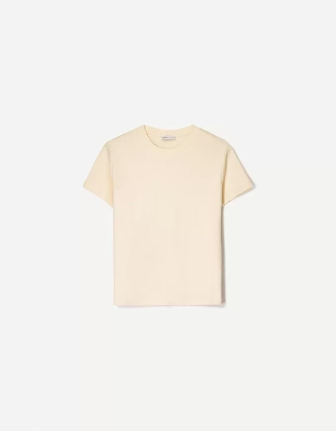 Kortärmad T-shirt i kraftig bomull Kortärmad T-shirt i kraftig bomull