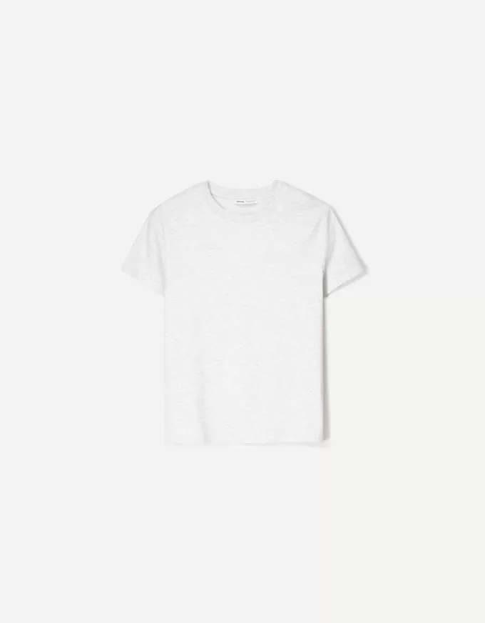 Kortärmad T-shirt i kraftig bomull