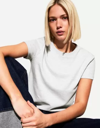 Kortärmad T-shirt i kraftig bomull