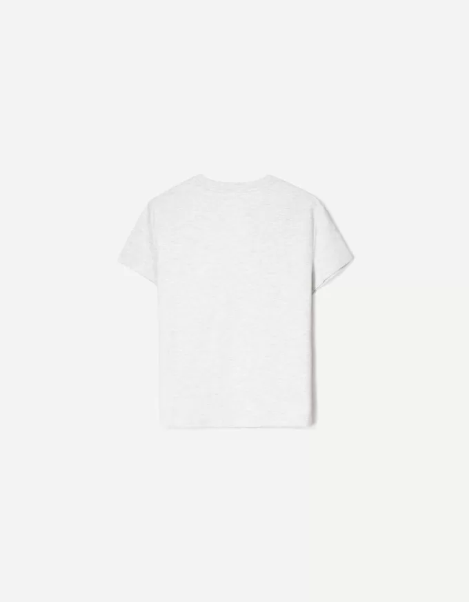 Kortärmad T-shirt i kraftig bomull