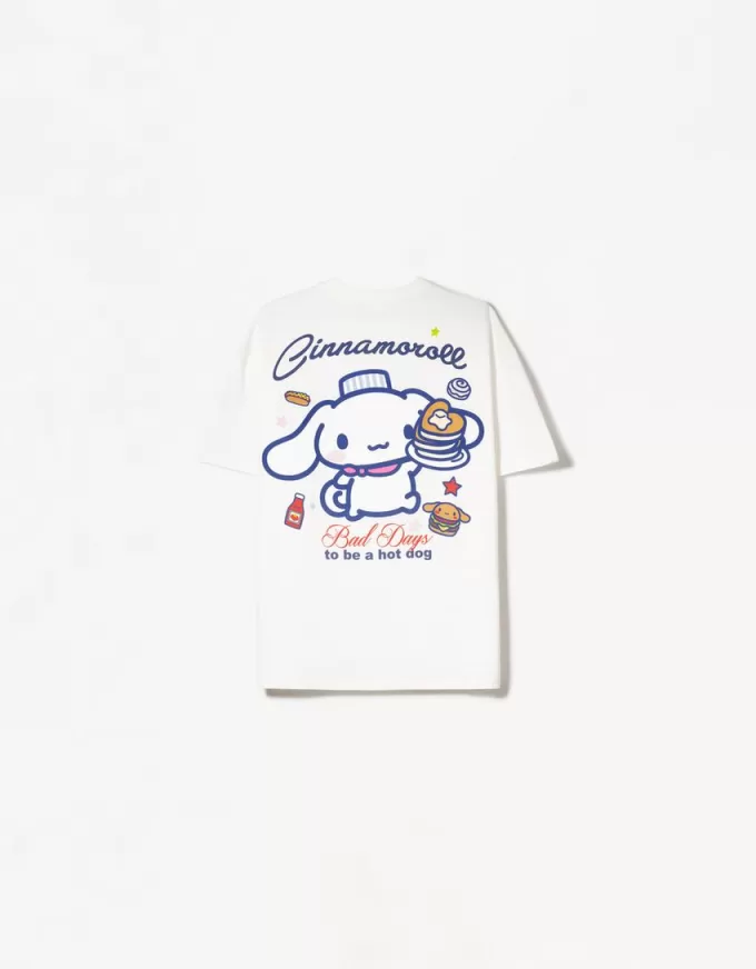 Kortärmad T-shirt med Cinnamoroll-tryck Kortärmad T-shirt med Cinnamoroll-tryck