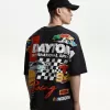 Kortärmad T-shirt med Nascar-tryck