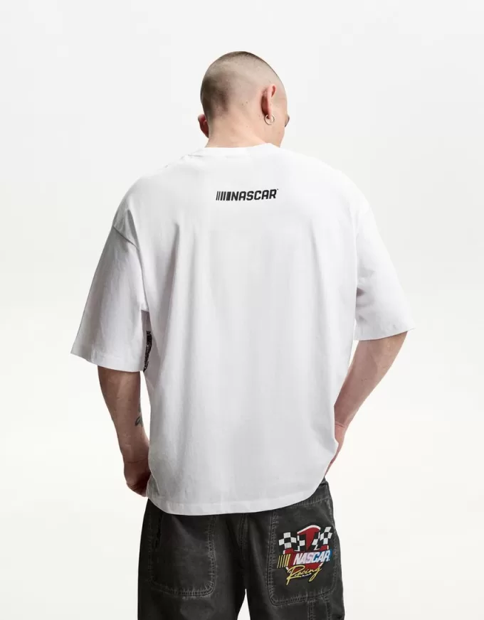 Kortärmad T-shirt med Nascar-tryck Kortärmad T-shirt med Nascar-tryck