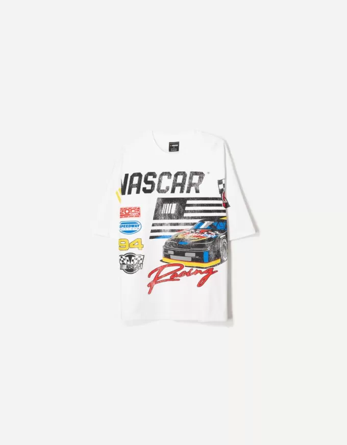 Kortärmad T-shirt med Nascar-tryck Kortärmad T-shirt med Nascar-tryck