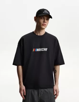 Kortärmad T-shirt med Nascar-tryck