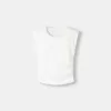 Kortärmad T-shirt med axelvaddar