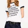 Kortärmad T-shirt med kontrasttryck