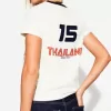 Kortärmad T-shirt med kontrasttryck