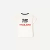 Kortärmad T-shirt med kontrasttryck